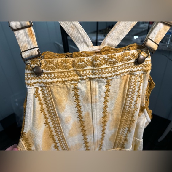 NWT Free People Bali Devon Skirtall - Italian straw / gold - S - Picture 8 of 10